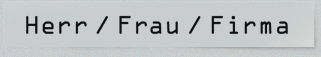 Herr / Frau / Firma